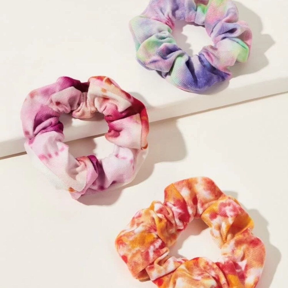 3pc Tie-Dye scrunchie set